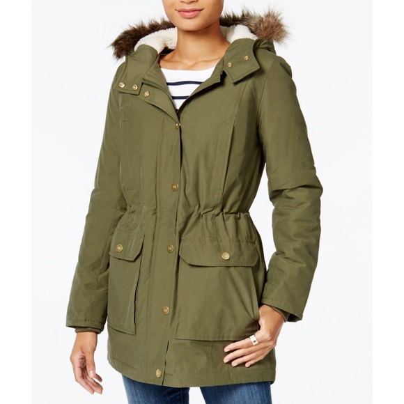 Tommy Hilfiger Jackets & Blazers - Tommy Hilfiger Faux Fur Trim Hooded Parka , M